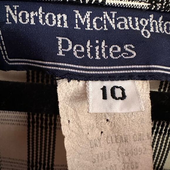 Vintage Norton McNaughton Petites Plaid Checkered 90s Blazer 10 - Picture 7 of 11